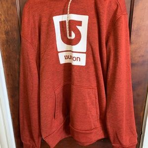 Burton brand snowboarding hoodie.  Red with white logo.  Excellent condition.
